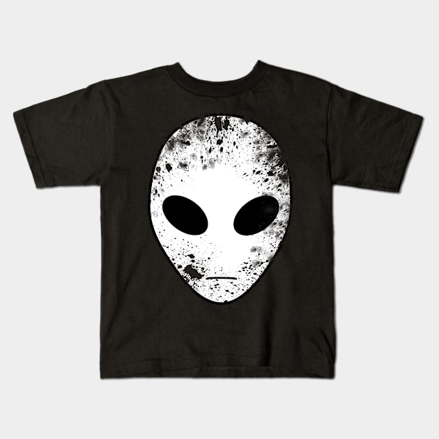 Alien Head Kids T-Shirt by Rebellion10